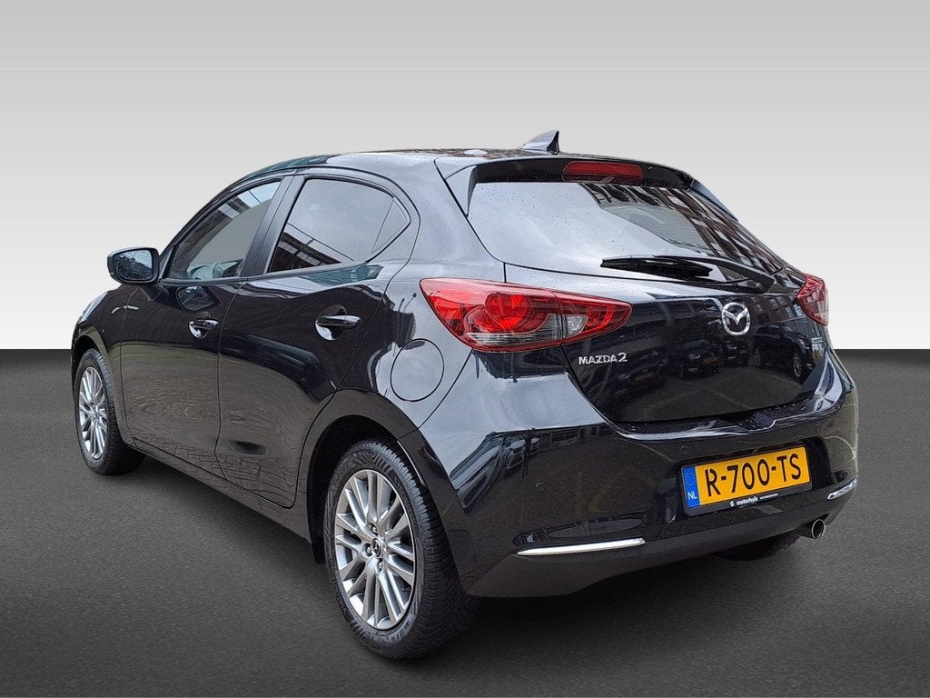 Mazda 2 1.5 SKYACTIV-G 90PK LUXURY NAVI CAMERA HUD LED ECC N, Auto's, Mazda, Zwart, Origineel Nederlands, Bedrijf, Handgeschakeld