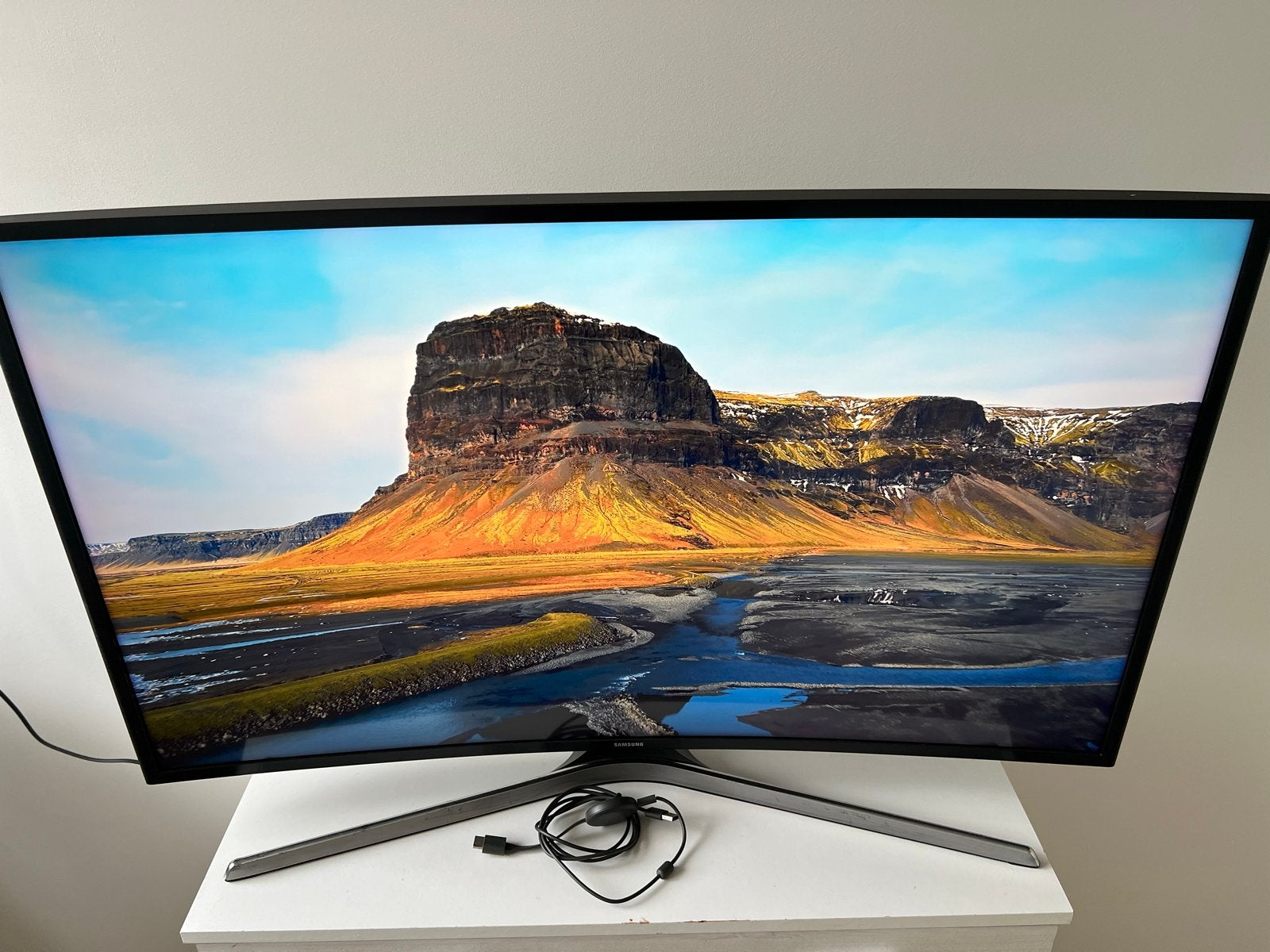 Samsung UE40KU6172U 4K Curved Smart TV, LED, 50 Hz, Ophalen of Verzenden, Zo goed als nieuw