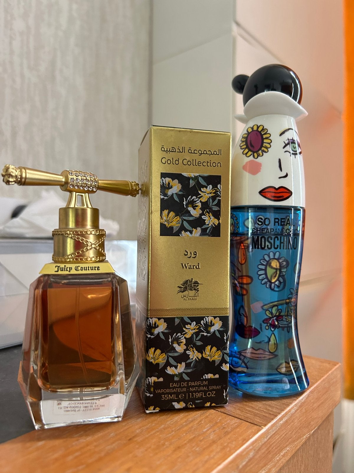 Parfumset: Juicy Couture, Gold Collection, Moschino, Ophalen of Verzenden, Gebruikt