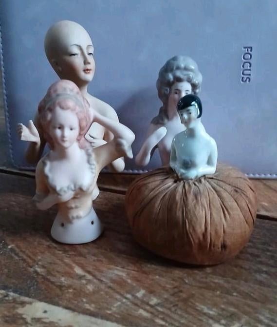 4  antieke mooie halfdolls.., Verzenden