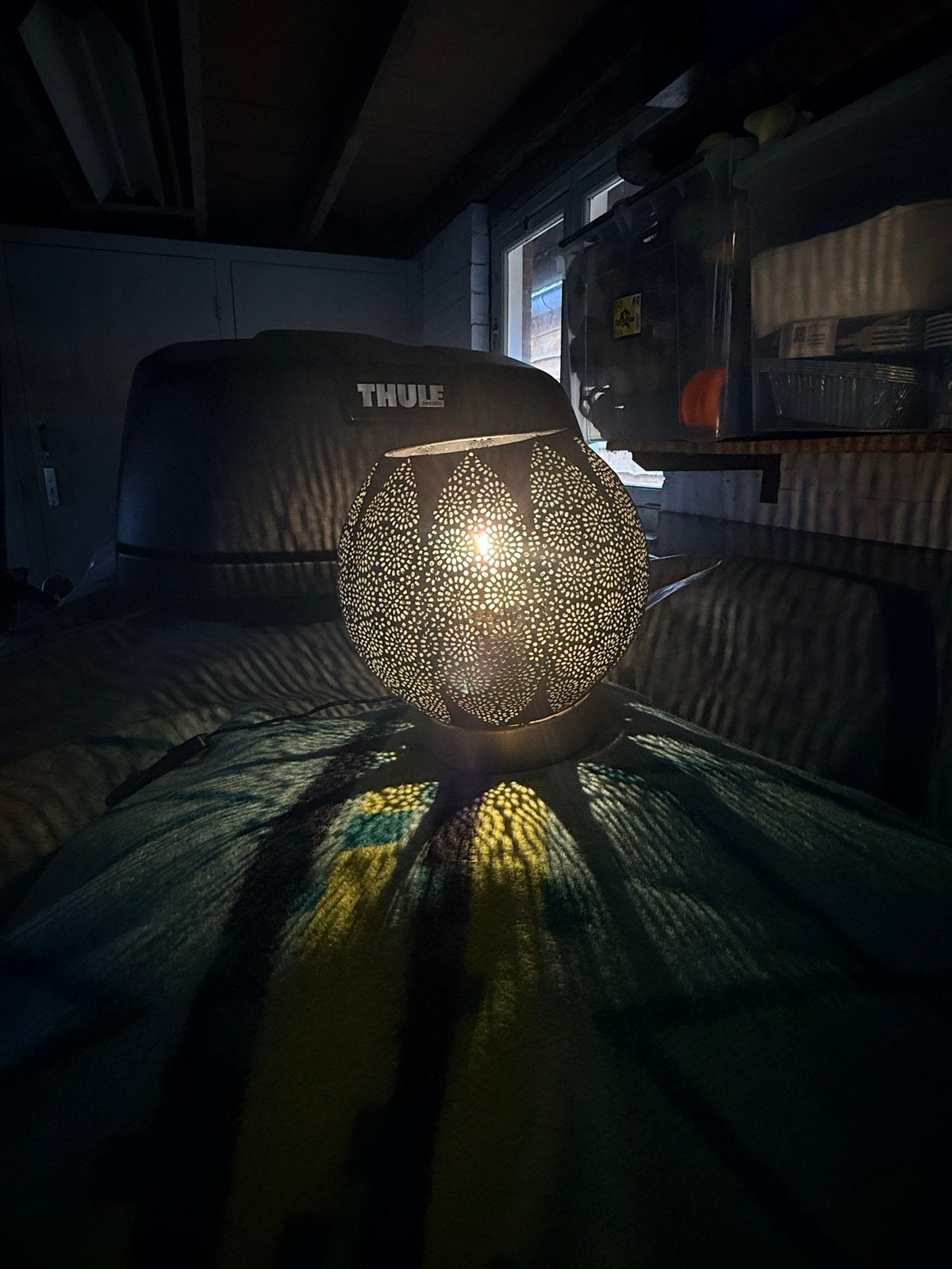 Oosterse Tafellamp met Sfeervol Lichtpatroon, Metaal, Overige merken, Overige fittingen, Ophalen of Verzenden