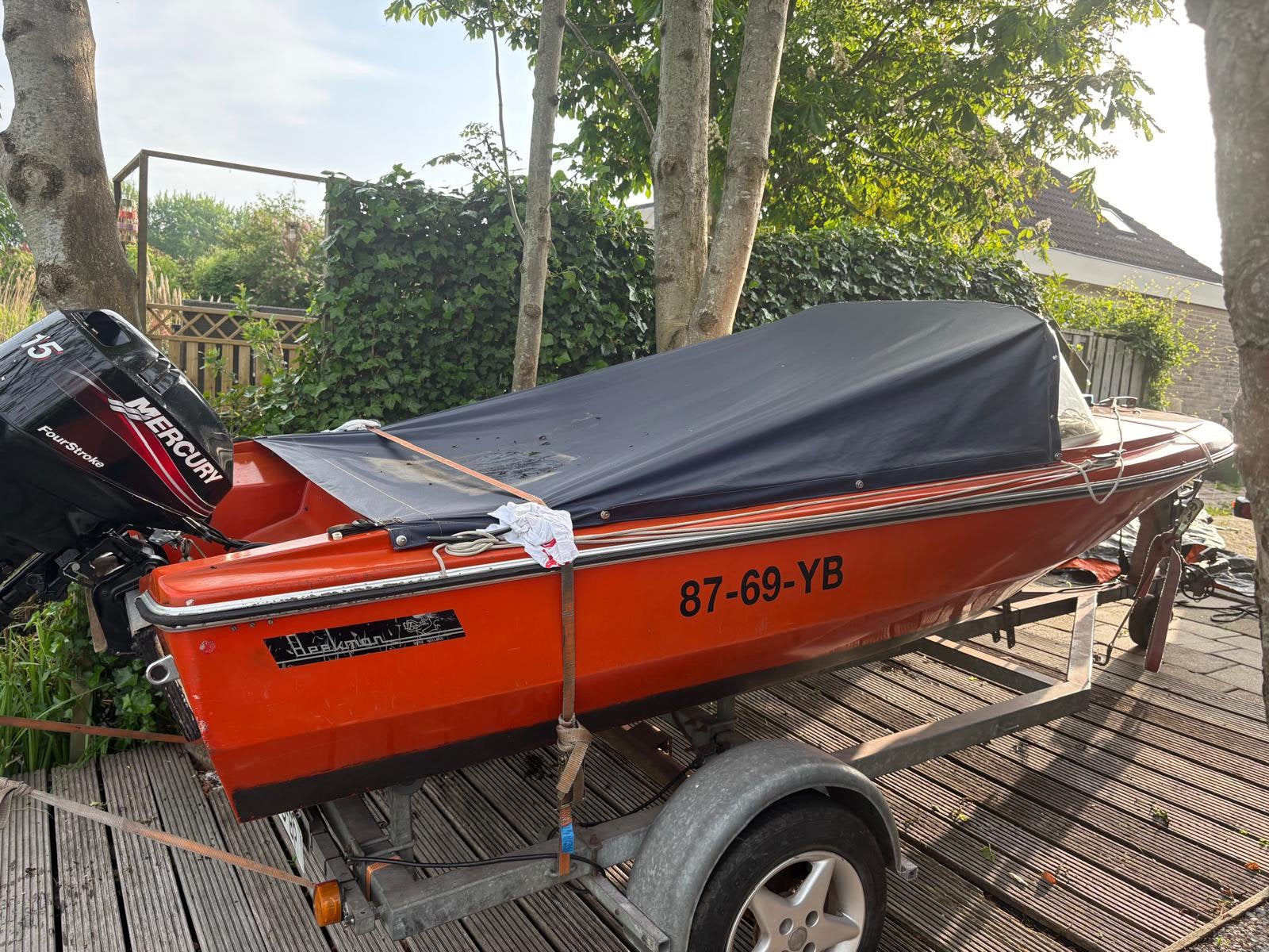 Beekman boot 15pk 4tk, Watersport en Boten, Ophalen, Zo goed als nieuw, Motor en Techniek, Motorboot