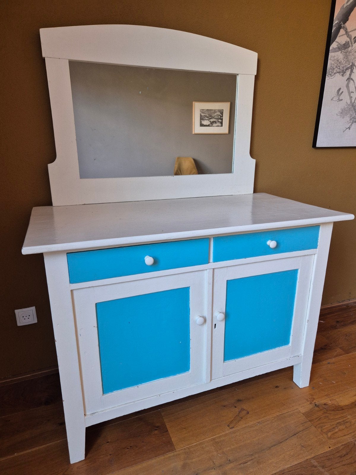 Antieke Spiegelcommode - Upcycling Project, Ophalen, Rechthoekig, 100 tot 150 cm, 100 tot 150 cm