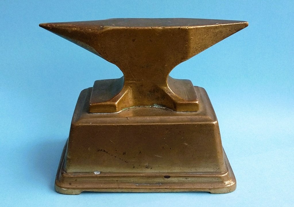 Om 1900-1950 Smid AAMBEELD Miniatuur Proefstuk Ambachtschool, Ophalen of Verzenden