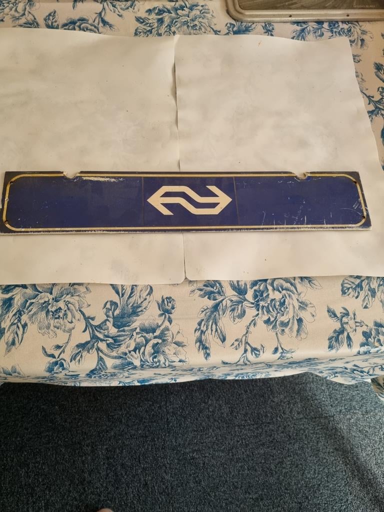 Vintage NS logo bord - Spoorweg erfgoed, Ophalen of Verzenden