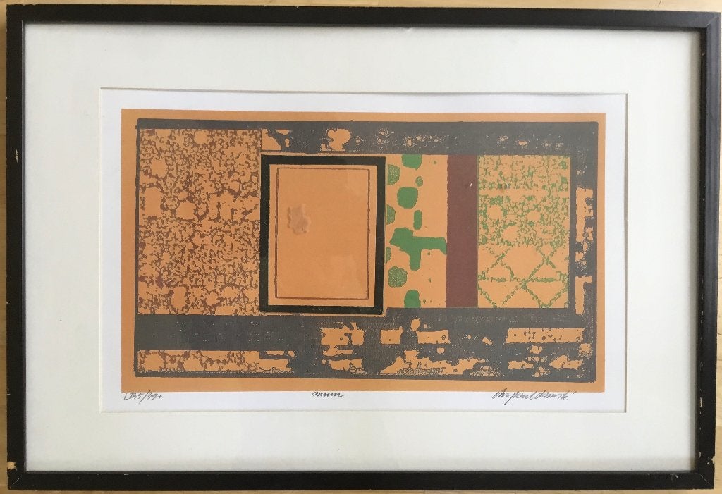 Chr. Paul Damsté, Muur, Zeefdruk, Ophalen of Verzenden, Abstract, Zeefdruk
