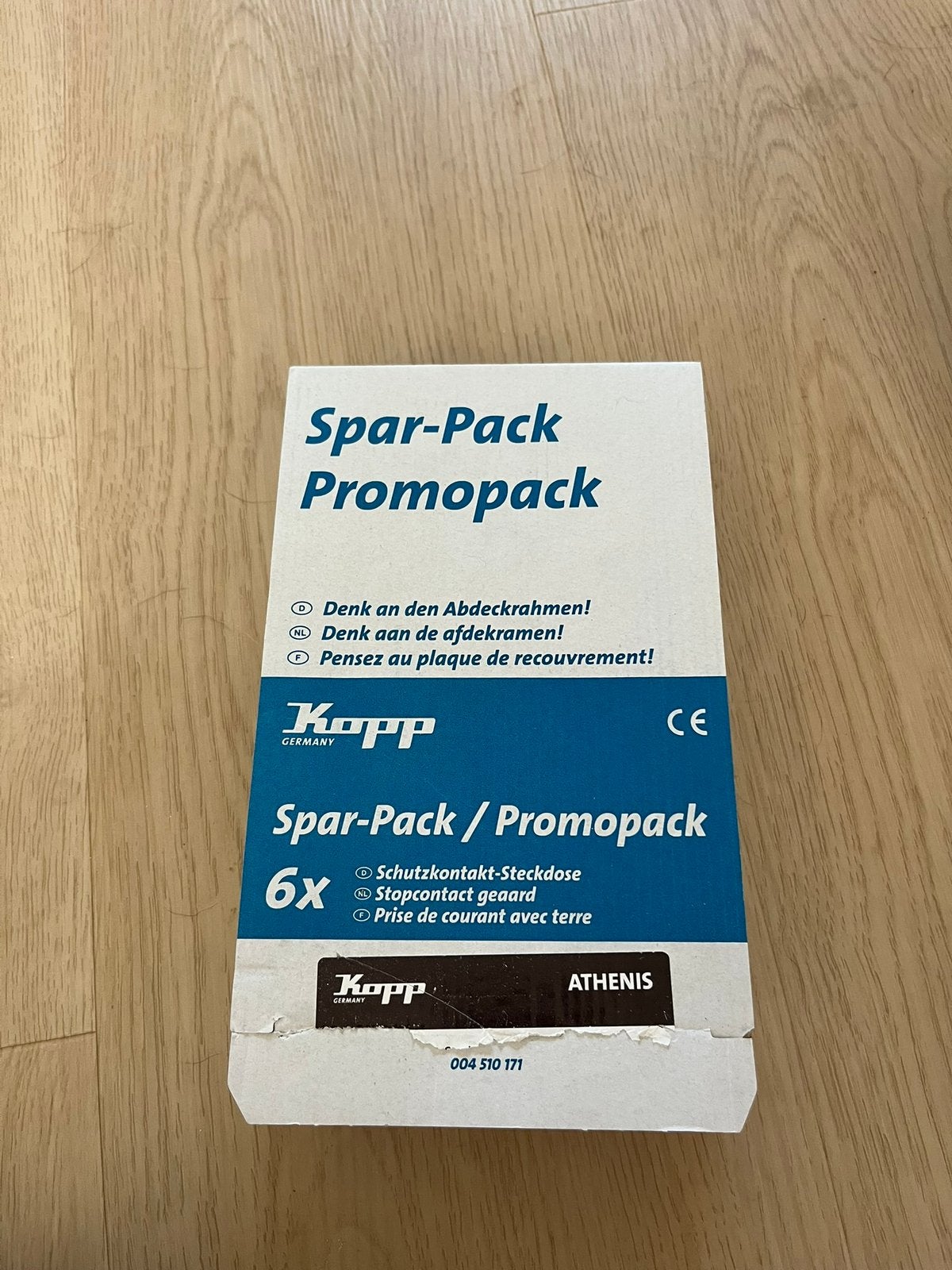 Kopp Athenis Stopcontacten Geaard Zwart (6-pack), Ophalen of Verzenden, Nieuw, Overige merken, Stopcontact