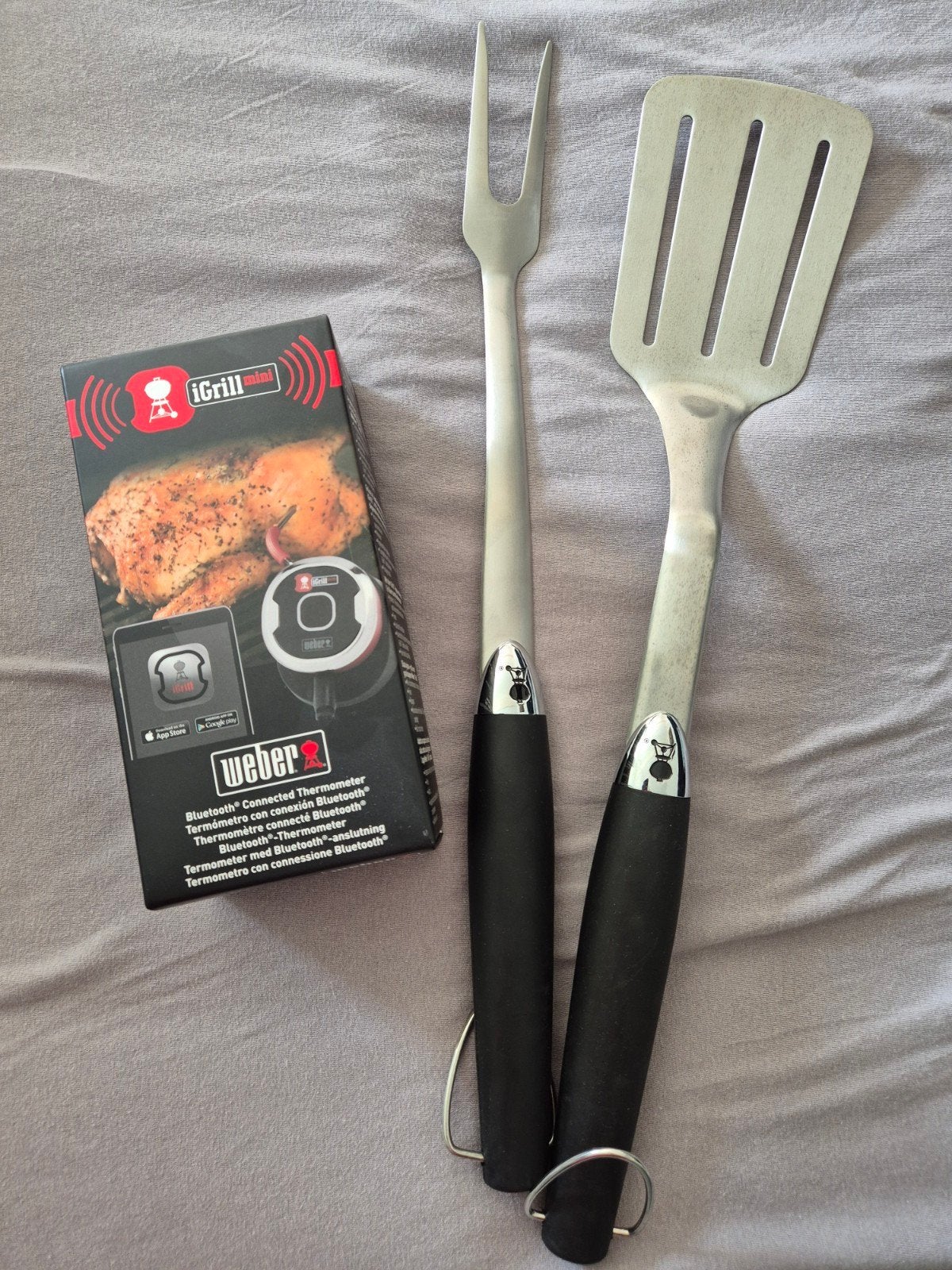 Weber iGrill Mini Bluetooth Thermometer + BBQ Gereedschap, Ophalen, Nieuw, Weber