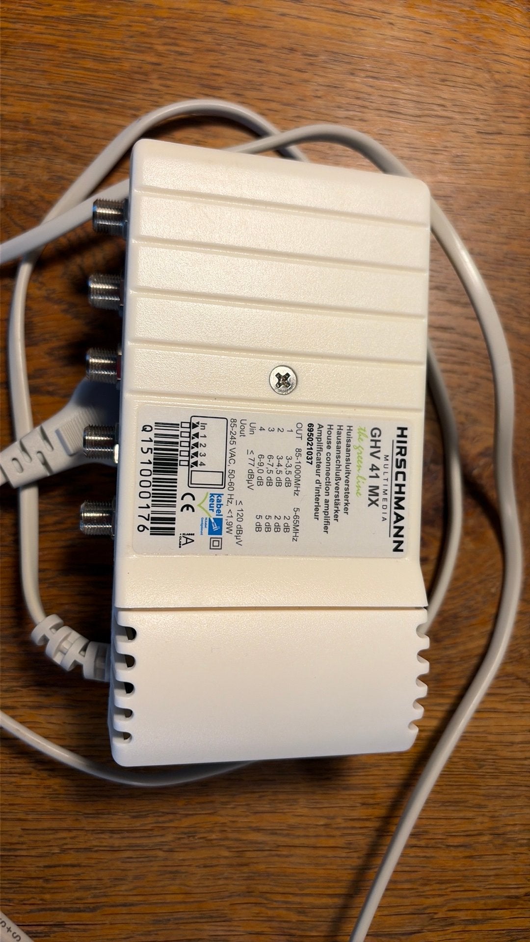 Hireschmann GHC 41 MX antenneversterker, Ophalen of Verzenden, Gebruikt