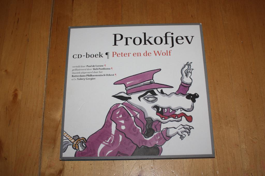 Prokofjev Peter en de Wolf cd-boek grote editie, Cd's en Dvd's, Cd's | Kinderen en Jeugd, Ophalen of Verzenden, Gebruikt, Verhaal of Sprookje
