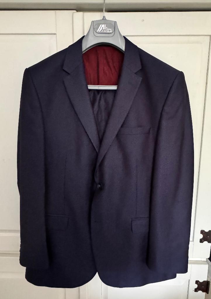 heren kostuum / net pak donkerblauw maat 52 (XL), Kleding | Heren, Ophalen, Zo goed als nieuw, Maat 52/54 (L), Blauw