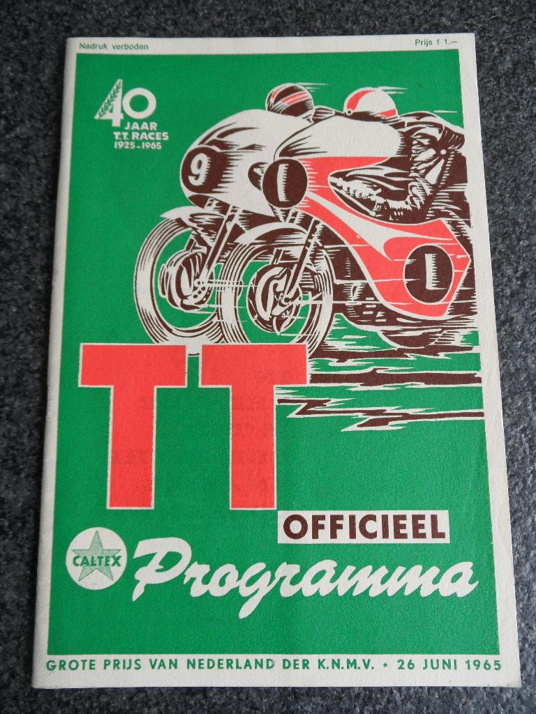 TT Assen 1965 motorwegrace 40 jarig jubileum programma boek, Ophalen of Verzenden, Zo goed als nieuw, Motoren