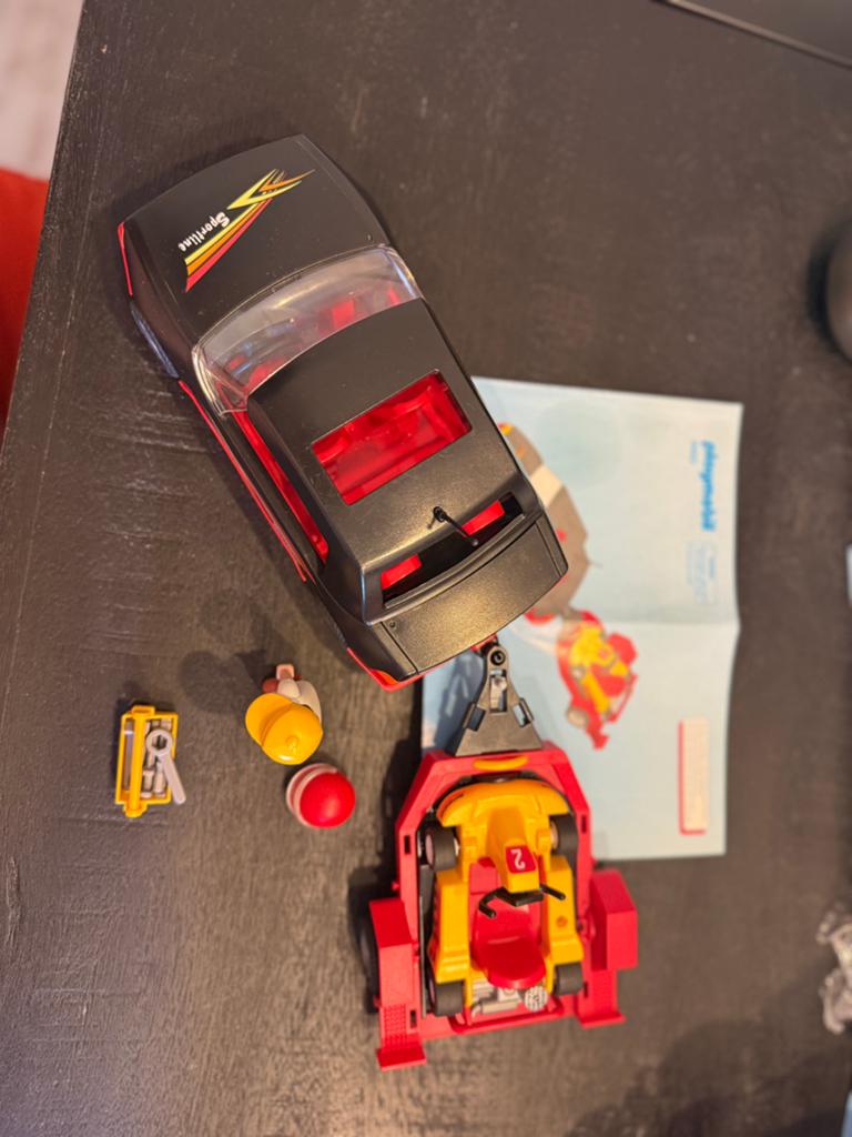 Playmobil 4442 Sportline auto met kart en trailer, Kinderen en Baby's, Speelgoed | Playmobil, Ophalen of Verzenden, Gebruikt, Complete set