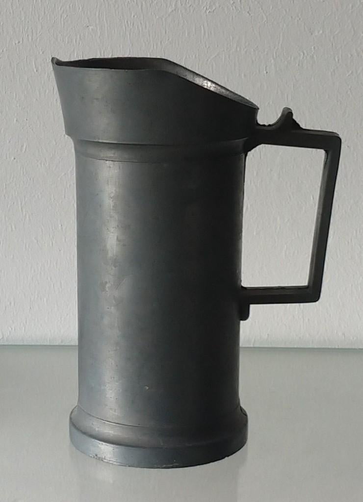 antieke tinnen maatbeker met het teken v Tankard, volgnr 20, Antiek en Kunst, Antiek | Tin, Ophalen of Verzenden