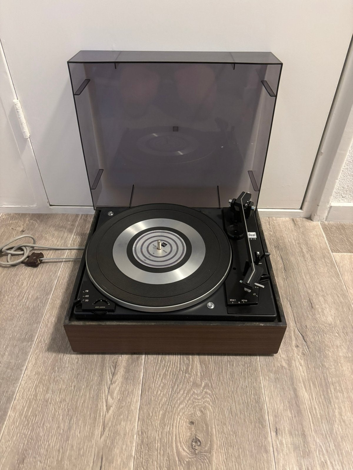 Dual CS 10 (1210) Vintage Platenspeler – Houten Plint, Audio, Tv en Foto, Platenspelers, Ophalen of Verzenden, Zo goed als nieuw