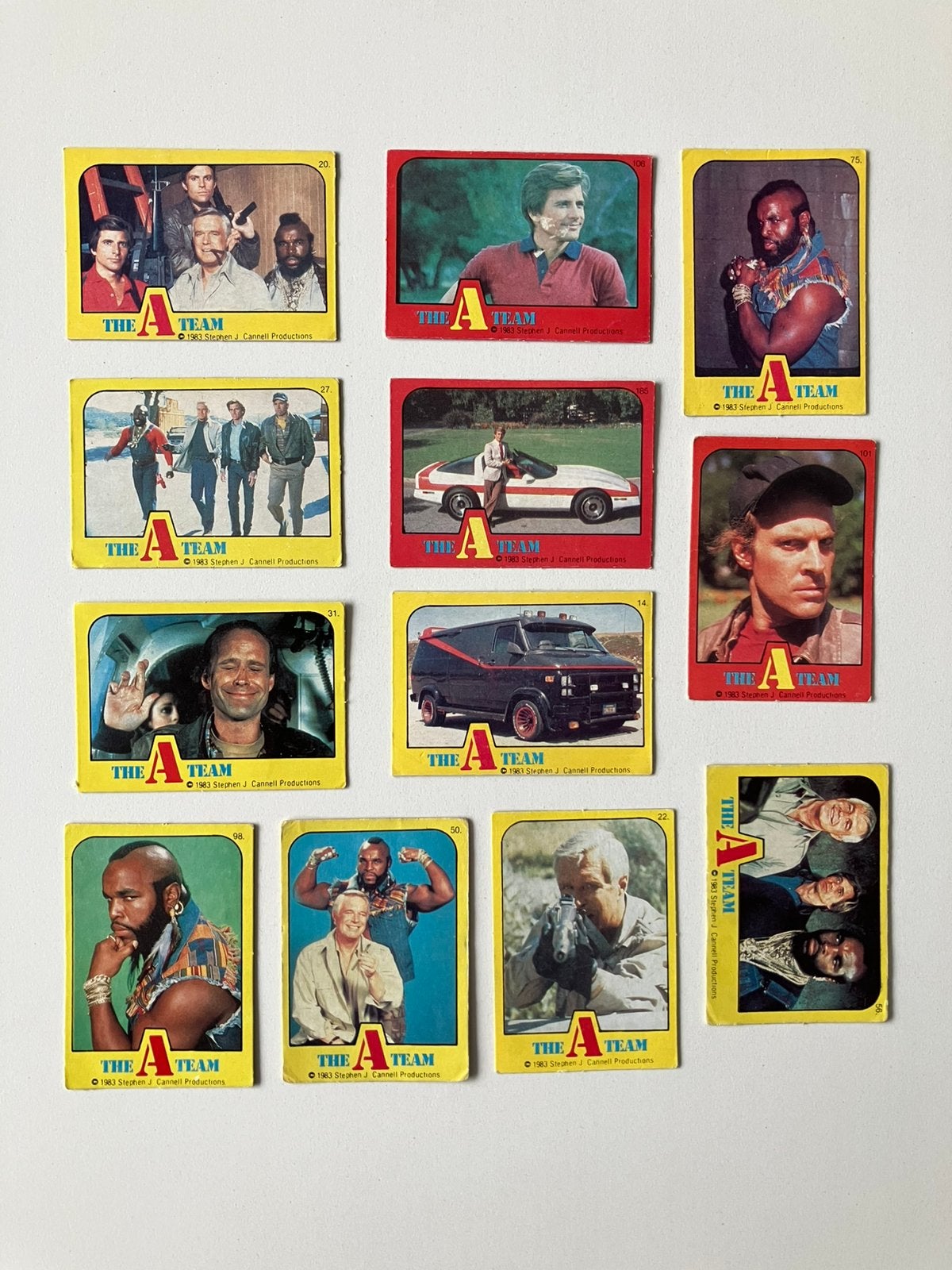 Verzamel plaatjes The A-Team 1983 €1 p/s, Verzenden, Zo goed als nieuw, Meerdere plaatjes