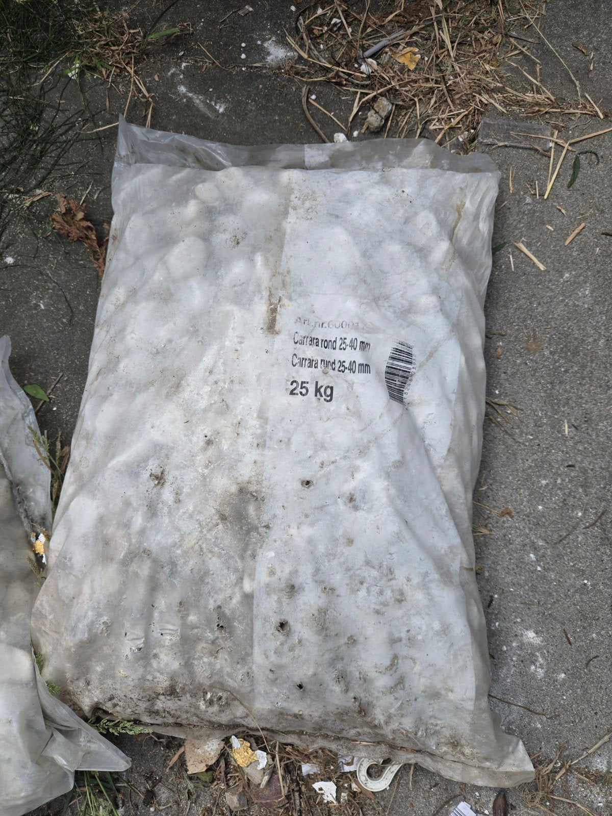 2 zakken 25 kg Carrara grindsteentjes (wit), Wit, Nieuw, Ophalen of Verzenden, Grind