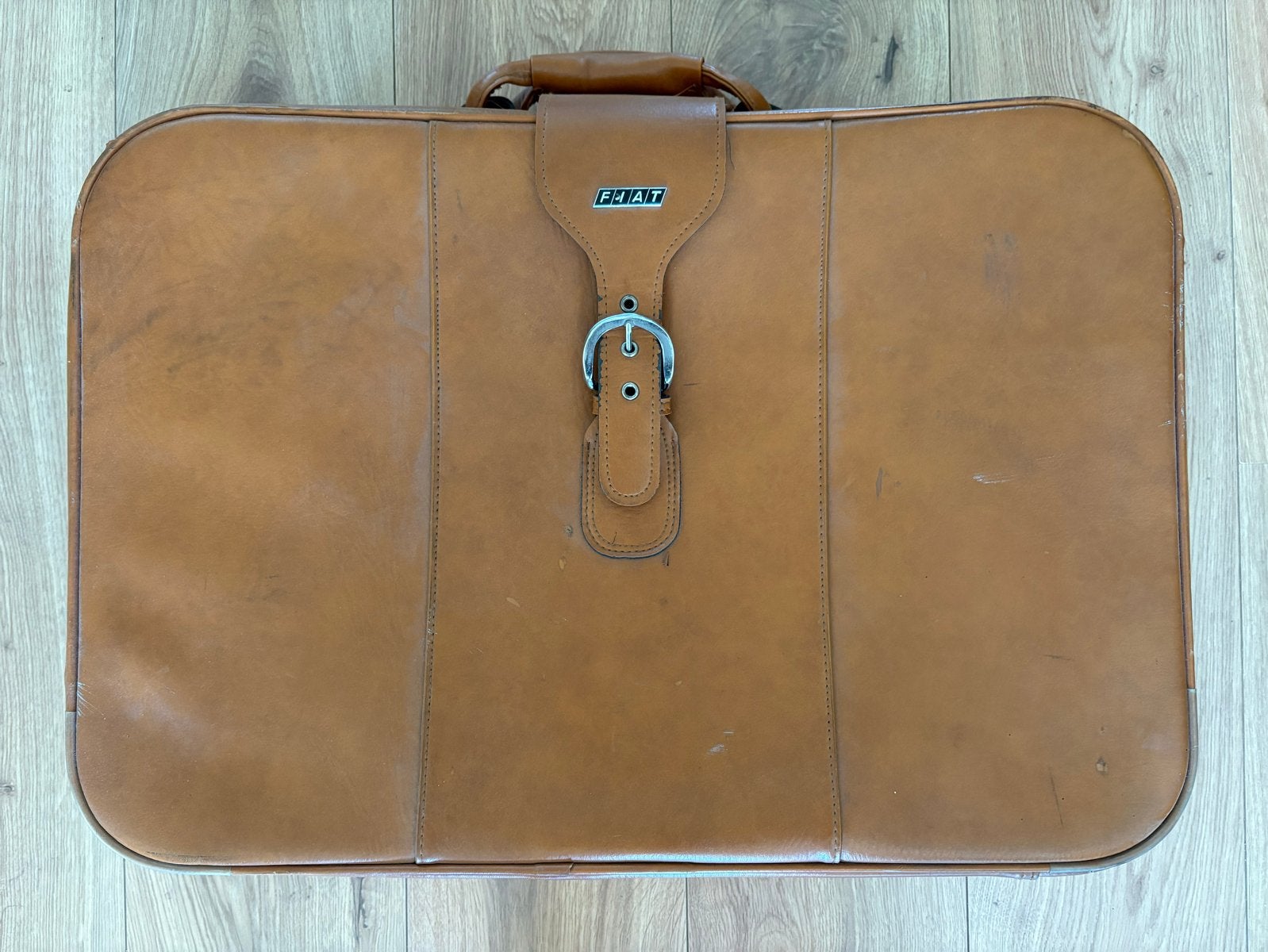 Vintage FIAT autokoffer - Origineel, 30 cm of meer, Gebruikt, Bruin, Minder dan 35 cm