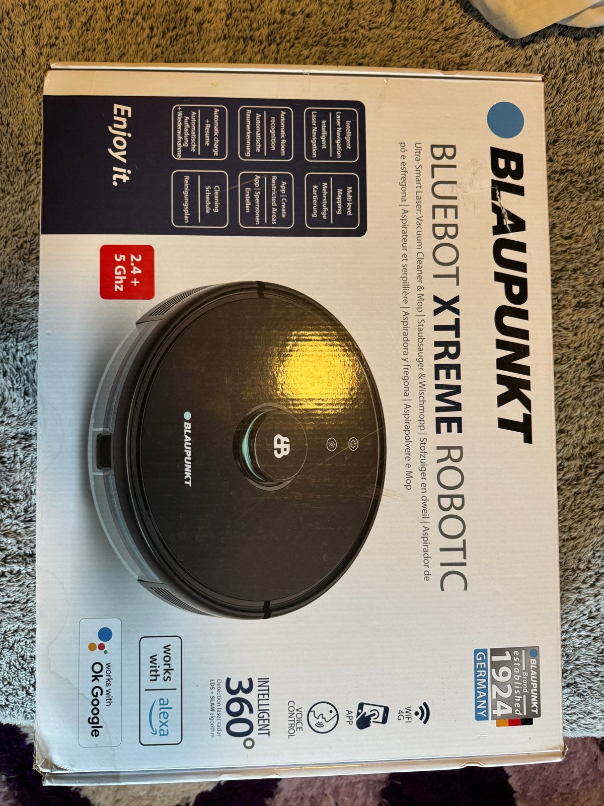 Blaupunkt Bluebot Xtreme Robotstofzuiger met Dweilfunctie, Overige merken, Ophalen of Verzenden, Zo goed als nieuw, Robotstofzuiger