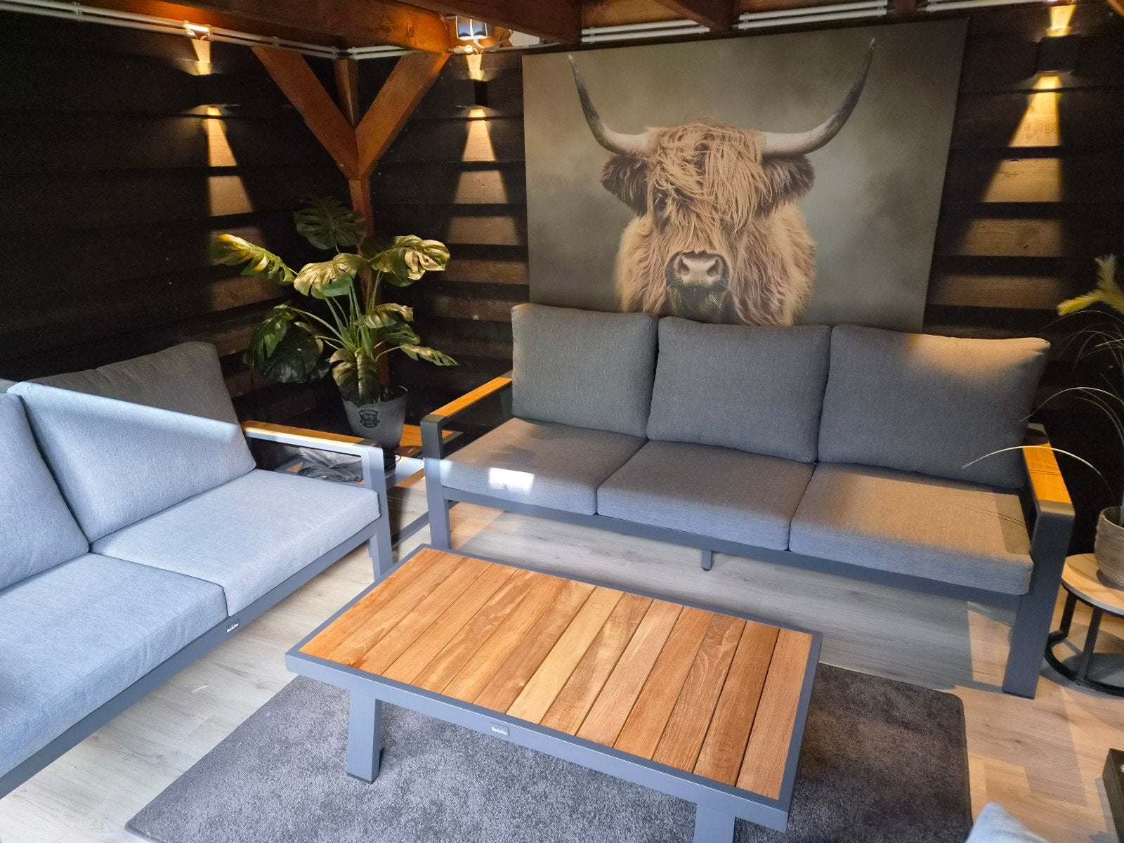 zeer nette 1x gebruikte set, Tuin en Terras, Tuinbanken, Ophalen, Nieuw, Metaal