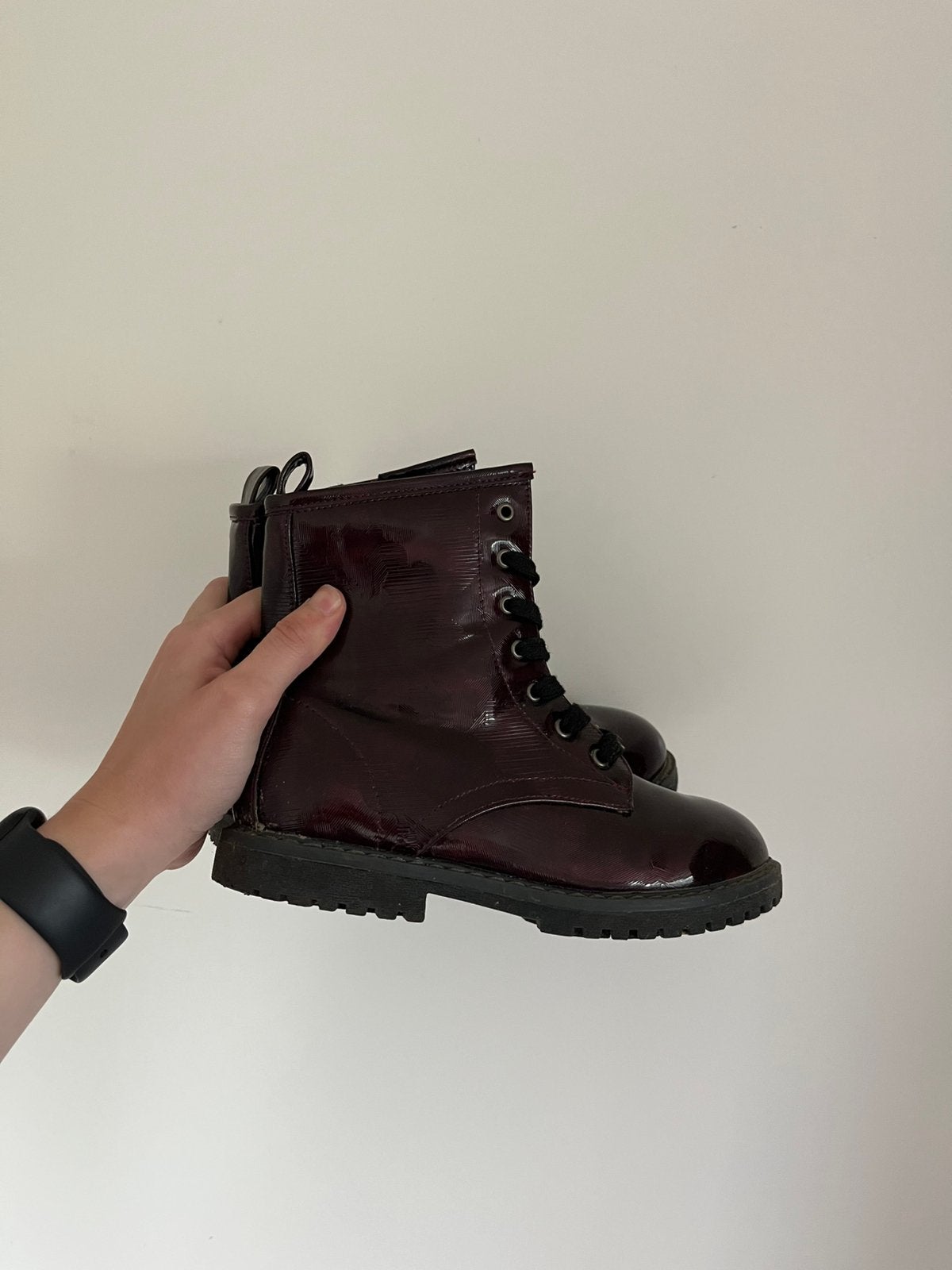 Bordeaux  rode laarsjes / enkellaarzen, maat 34 van Fashion, Meisje, Ophalen of Verzenden, Laarzen, Zo goed als nieuw