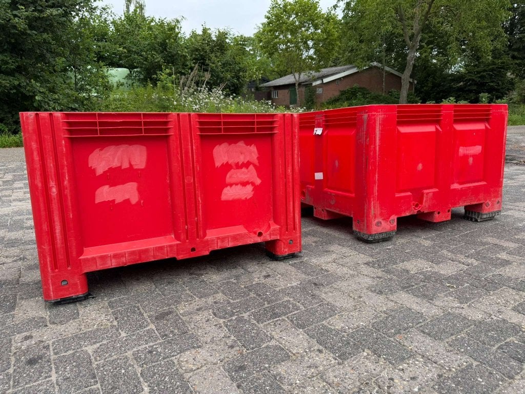 Rode kunststof palletbox 1200x1000x760 mm | Gebruikt, Niet ingevuld, 100 cm of meer, 60 cm of meer, Niet ingevuld