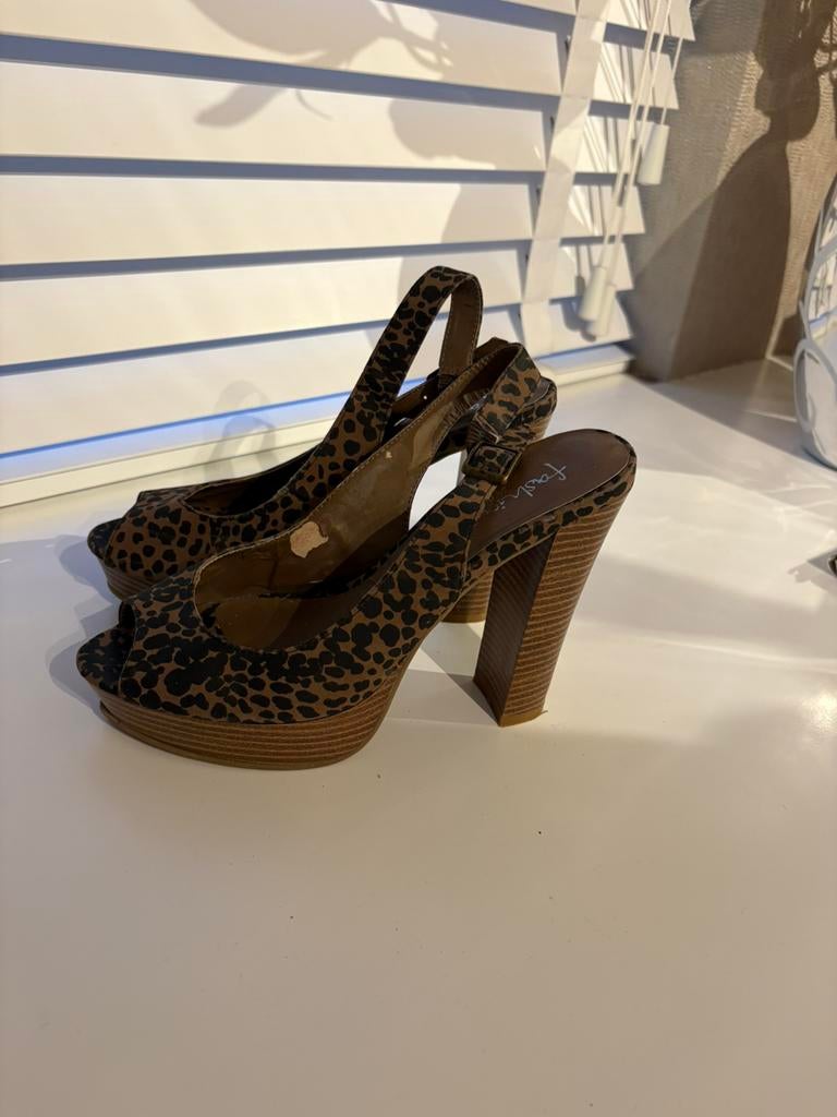 Pumps met tijgerprint, Bruin, Ophalen of Verzenden, Schoenen met hoge hakken, Gedragen