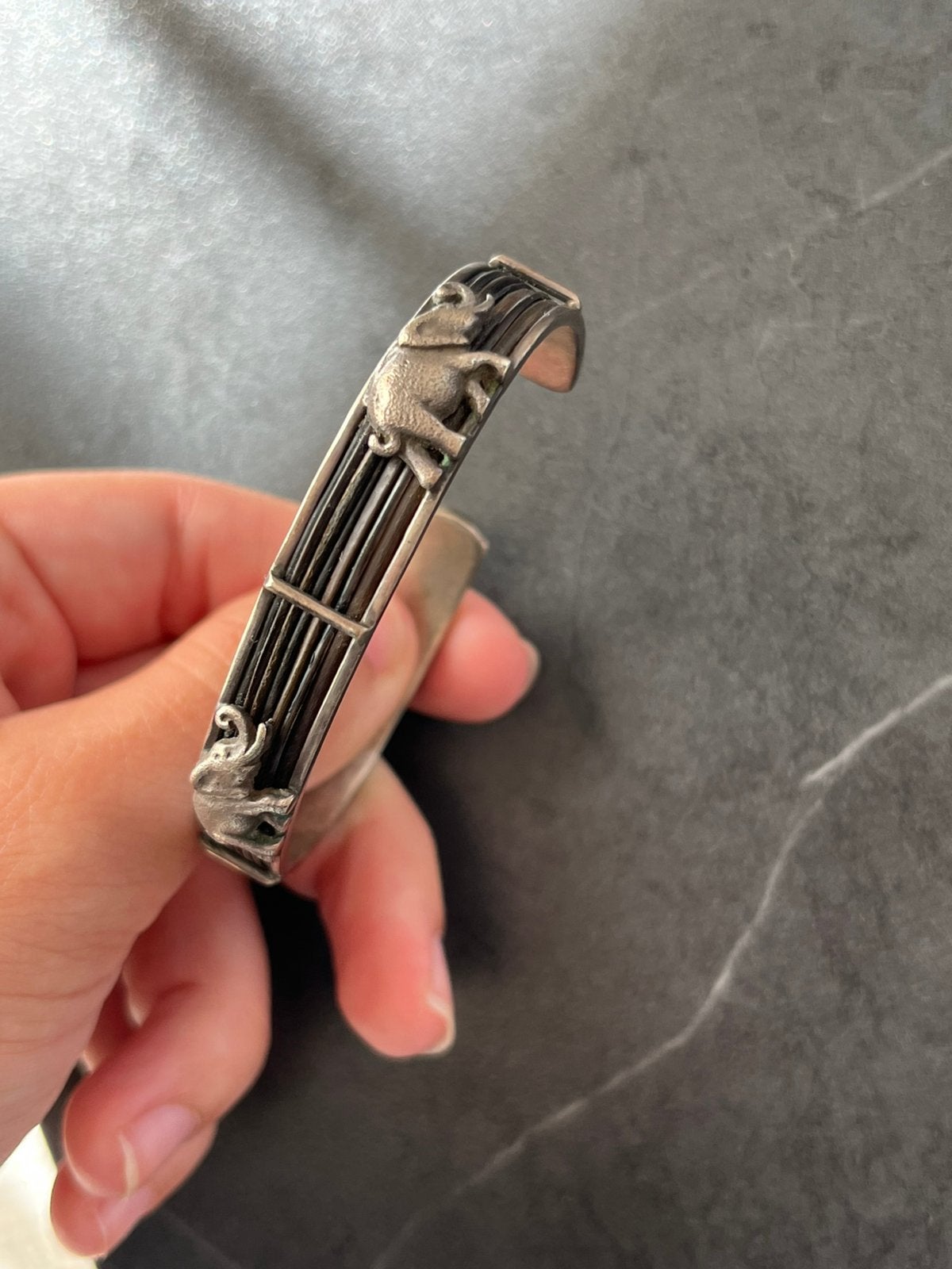 Olifanten haar armand, Sieraden, Tassen en Uiterlijk, Armbanden, Ophalen of Verzenden, Zilver