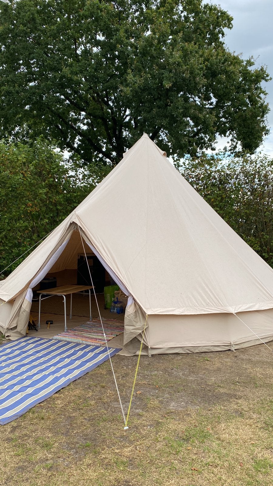 Tipi tent, Ophalen, Gebruikt