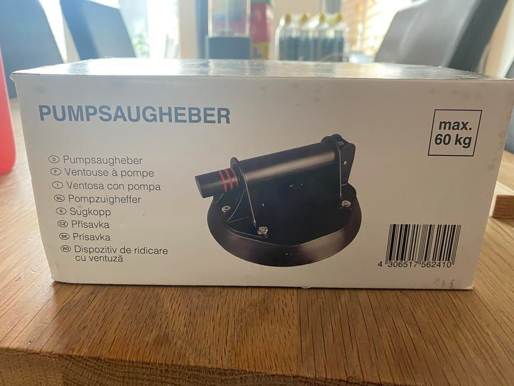 Tegel vacuümpomp / zuignap - max 60 kg, Ophalen of Verzenden, Nieuw