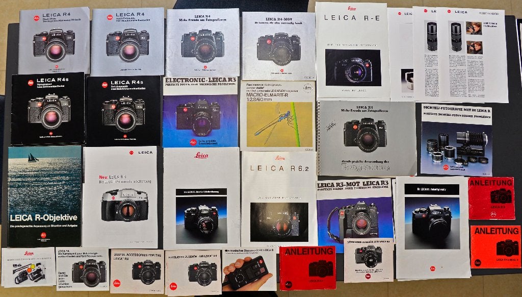 Partij Leica folders. Zie foto voor welke camera ze zijn., Ophalen of Verzenden, Gelezen, Camera's