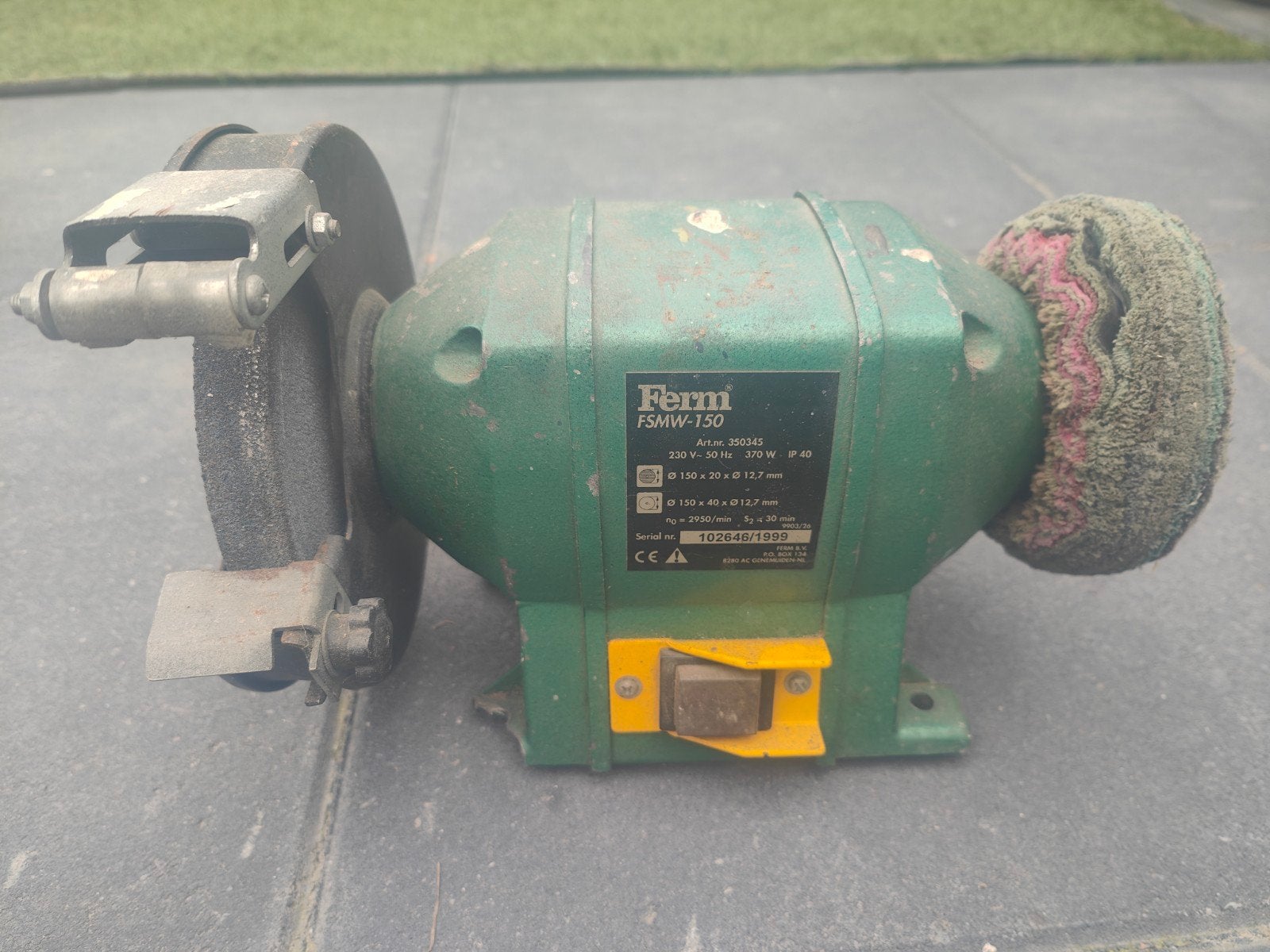 Ferm FSMW-150 Werkbankslijpmachine 370W, Ophalen of Verzenden