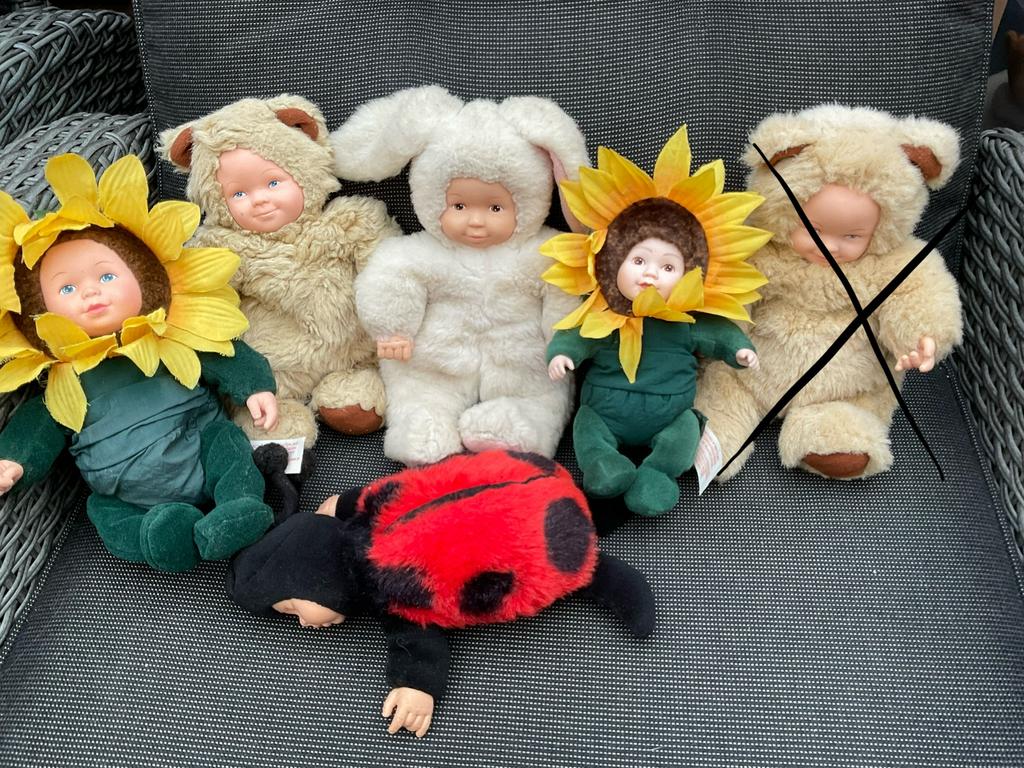 5 nieuwe zgan Anne Geddes poppen baby poppen, Verzamelen, Poppen, Ophalen, Nieuw, Babypop