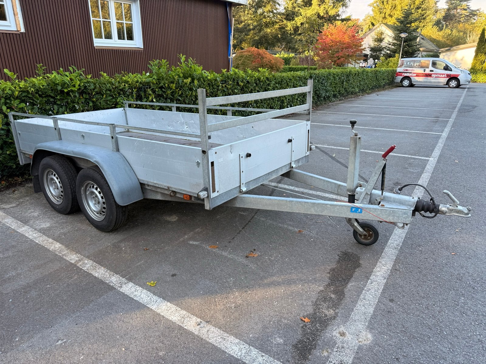 Dubbelasser Aanhangwagen 2000kg - 300x150cm, Ophalen, Gebruikt