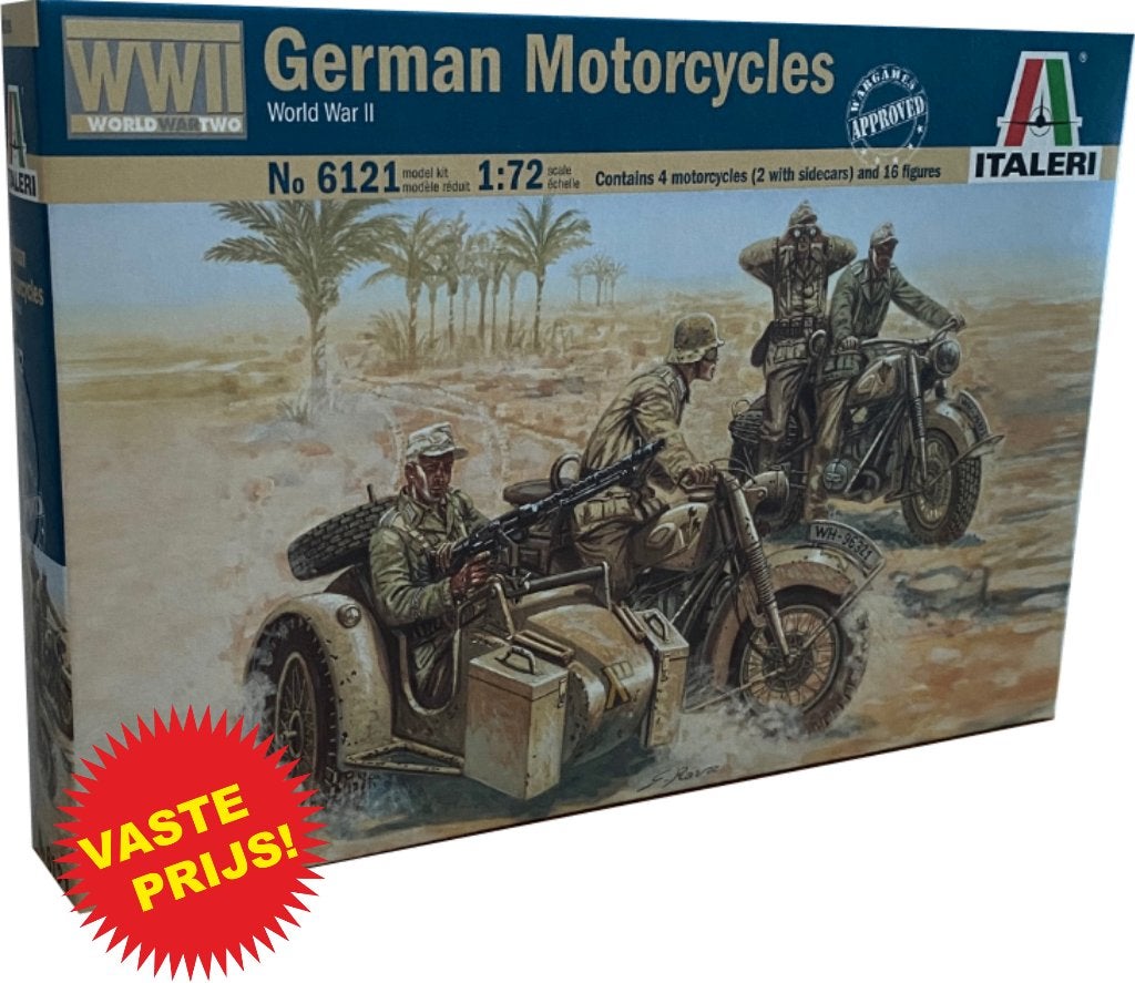 German Motorcycles World War II (Italeri 6121) 1/72, Ophalen of Verzenden, Nieuw, 1:50 of kleiner, Diorama