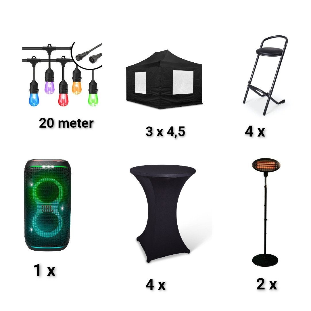 Partytent esy up 3x4,50 pakket 6 te huur, Ophalen of Verzenden, Nieuw, Overige