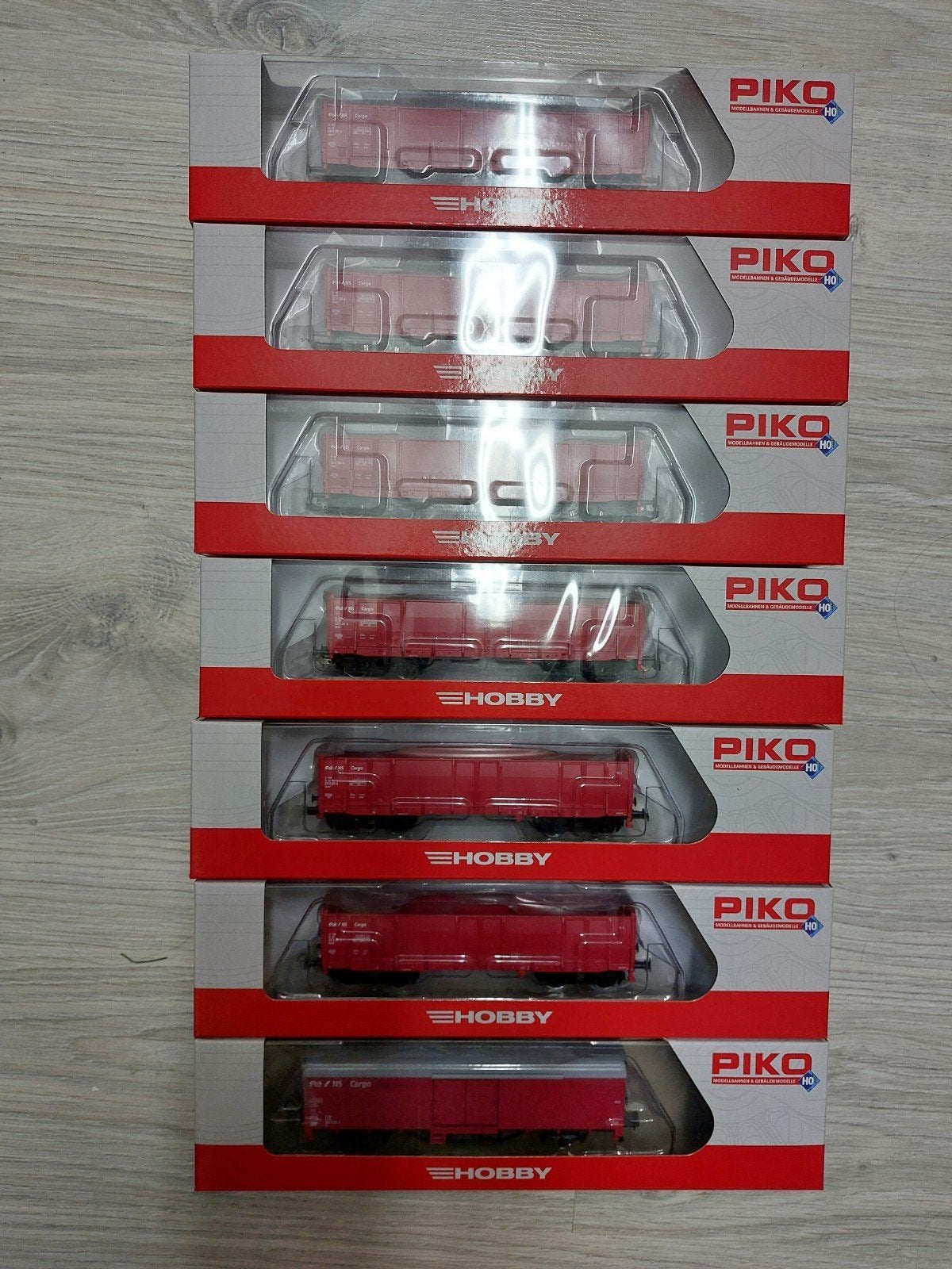 Piko 6x 98553B1 en 1x 98549E1 NS Cargo, Gelijkstroom, NS, Nieuw, Wagon