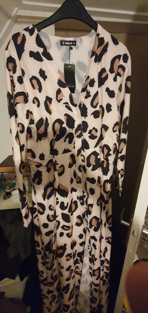 Sheilay Luipaardprint Jurk Maat L - Nieuw met kaartje, Beige, Maat 42/44 (L), Nieuw, Ophalen of Verzenden