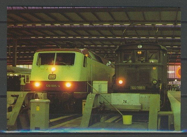 Locomotief Lok No120 005-4 Foto-Ansichtkaart Trein t-127 jdu, Verzamelen, Ophalen of Verzenden, Zo goed als nieuw, Trein, Kaart of Prent