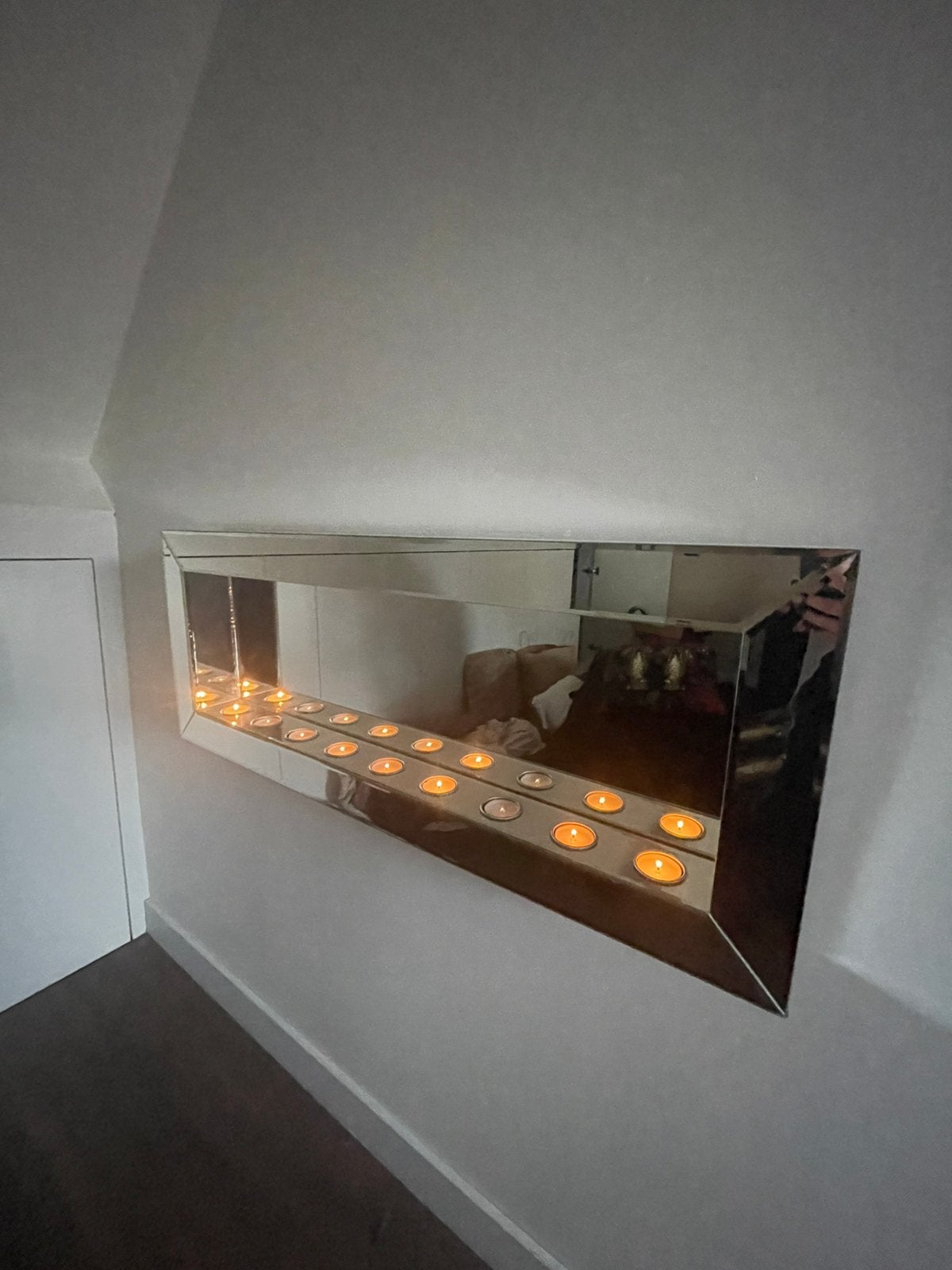 Spiegel haard, Huis en Inrichting, Ophalen, Zo goed als nieuw, Vrijstaande haard, Elektrische haard