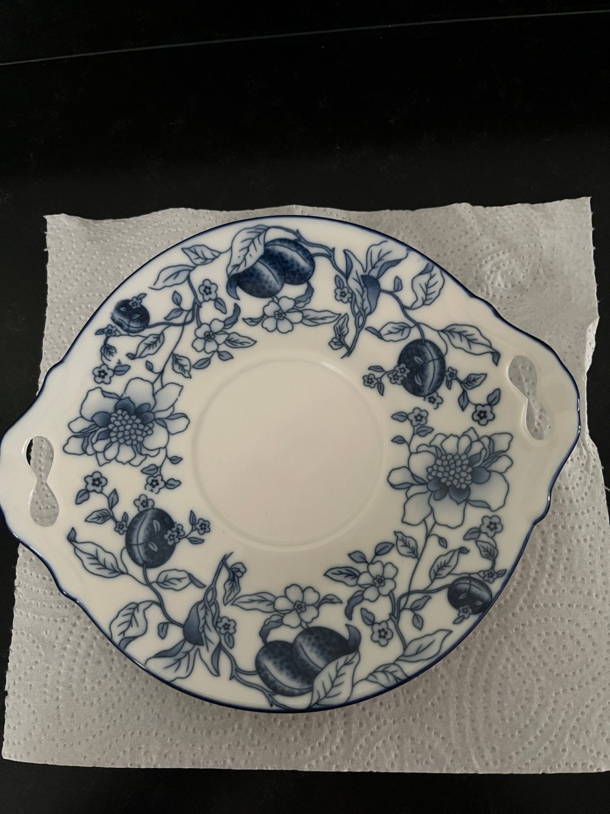 Soepterrine met schotel - Blauw-wit bloemmotief, Antiek en Kunst, Ophalen