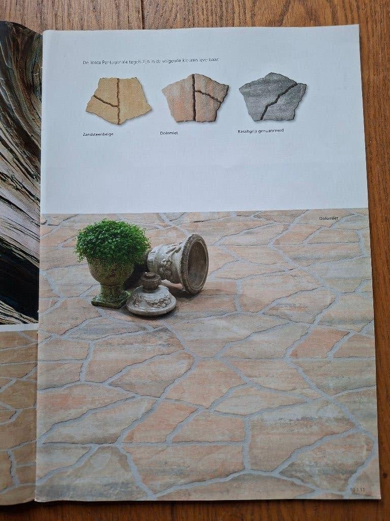 Gratis op te halen: mooie mediterrane bestrating ca. 35 m2., Tuin en Terras, Ophalen, Gebruikt, Klinkers, 10 m² of meer
