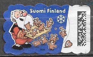 FINLAND Kerstzegel - Peperkoekmannetjes parade - 2025, Verzenden, Finland, Gestempeld