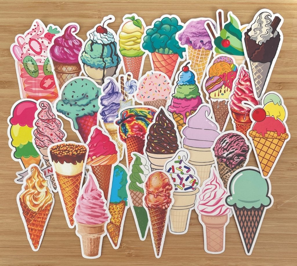 ijs ijsjes zomer stickers, Verzenden, Nieuw, Meerdere stickers