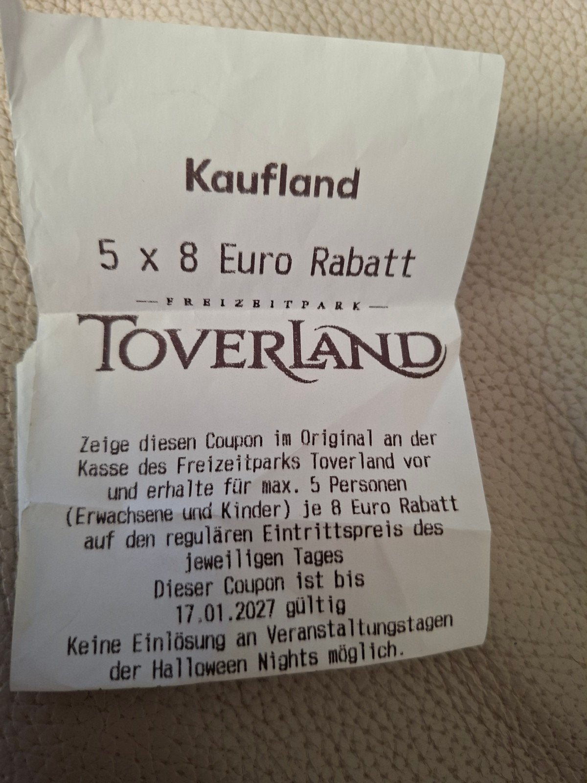 Attractiepark Toverland Duitsland kortingsbon, Drie personen of meer, Kortingskaart