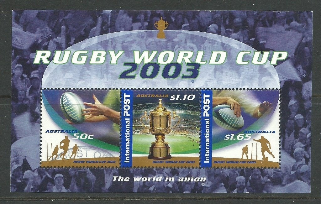 AUSTRALIE 2003 Rugby Blokje, Michel: B-51, Gestempeld., Verzenden, Gestempeld, Sport