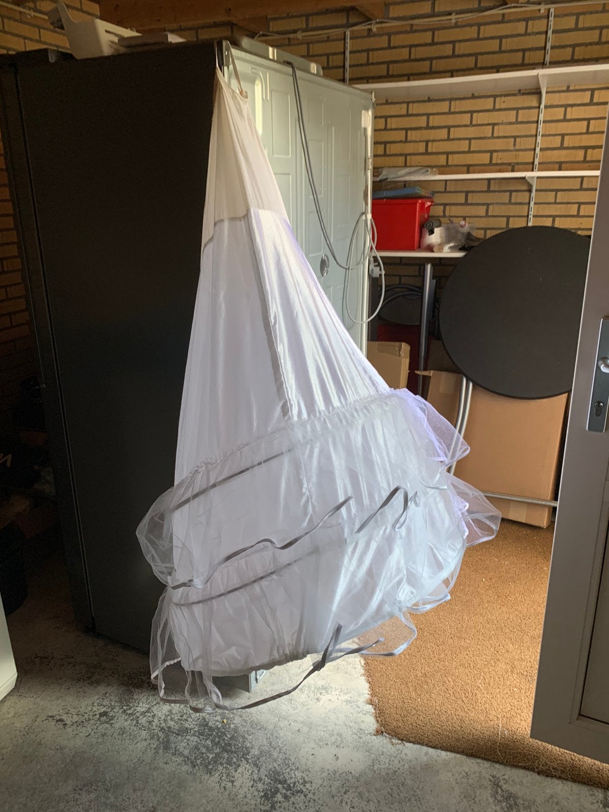 Hoepelrok, Ophalen, Gedragen, Wit, Accessoires