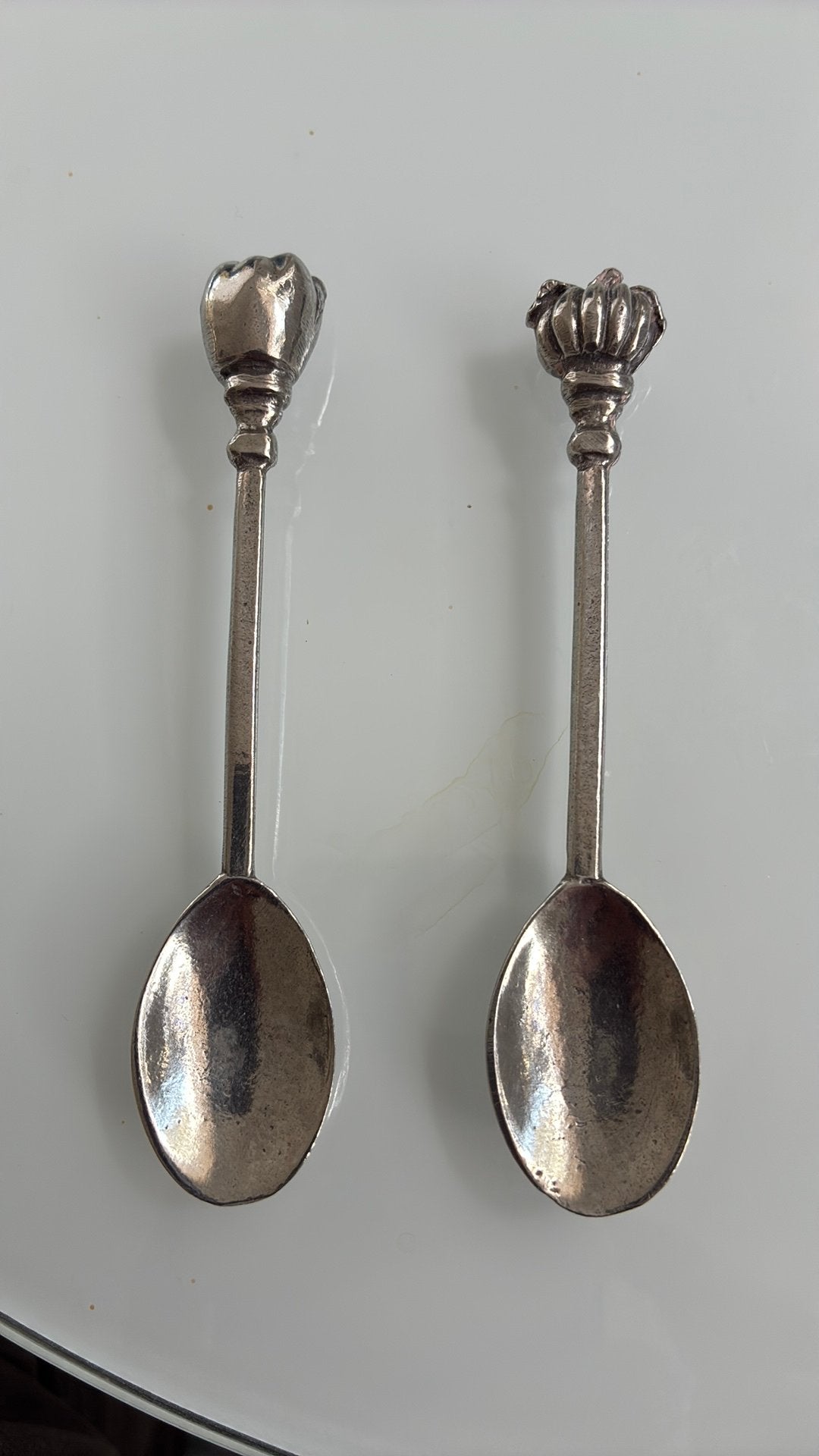 Tinnen lepeltjes (95 % tin), 58 gram, Antiek en Kunst, Ophalen of Verzenden