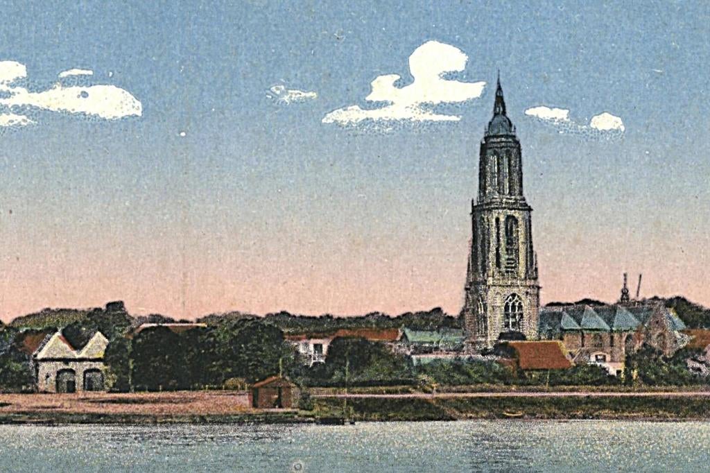 983567 Rhenen Veer Rijn 1929 Postzegel Afgeweekt, Ophalen of Verzenden, 1920 tot 1940, Gelopen, Utrecht