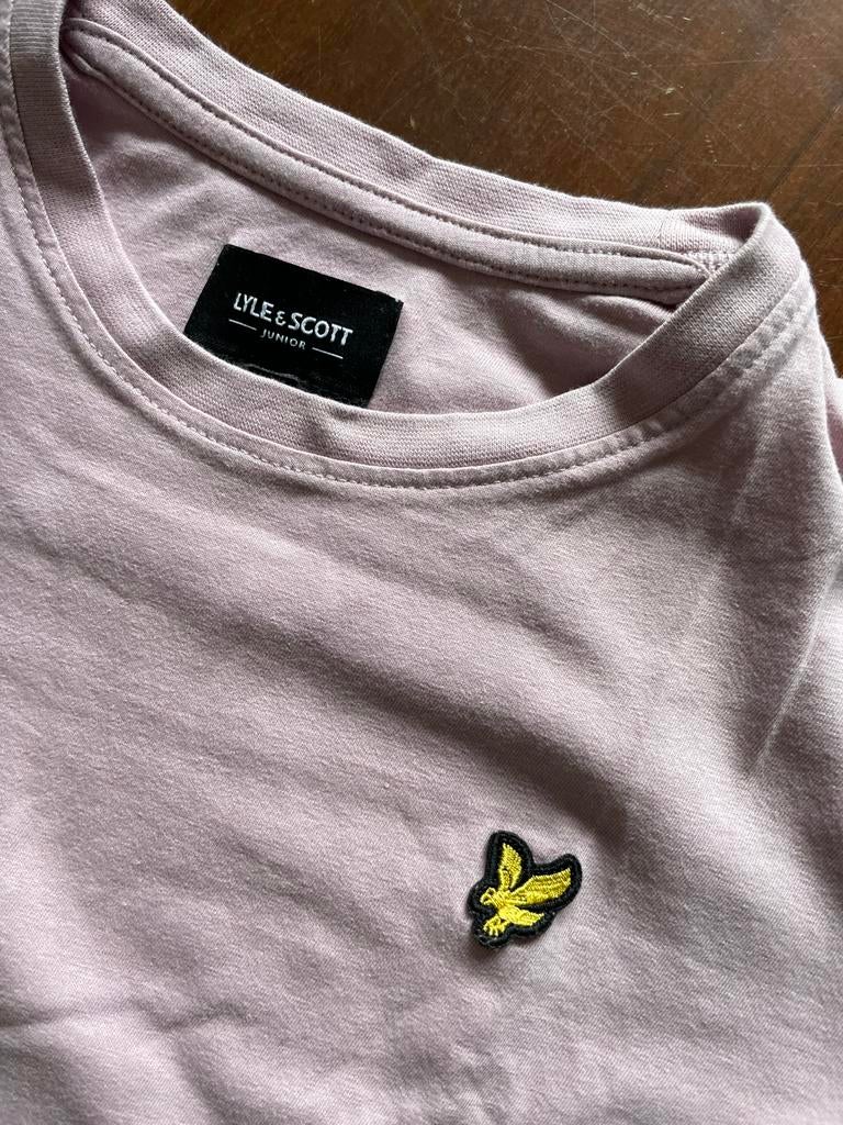 Lyle & Scott Junior T-shirt Oud Roze - Zo goed als nieuw, Ophalen of Verzenden, Zo goed als nieuw, Roze